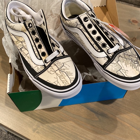 Vans Old Skool Frances Stark / Maps Lace Up Shoe Size: 5.0 Men’s 6.5 Women’s - Picture 6 of 11
